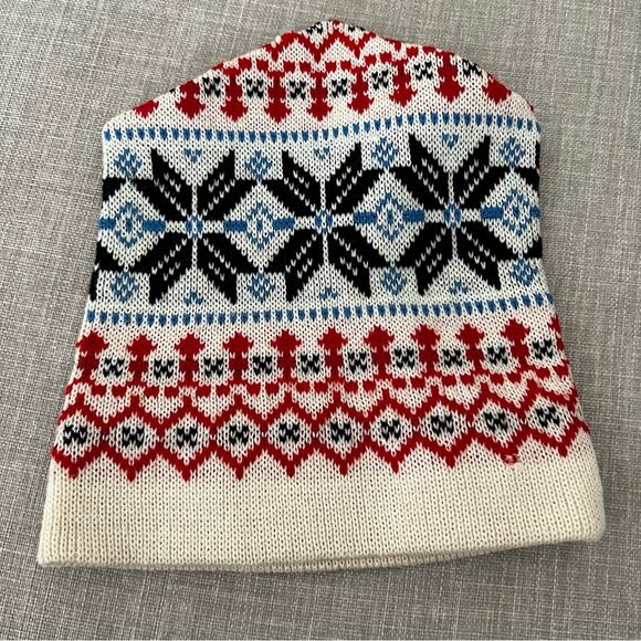 100% Pure New Wool Made in Australia via Vintage Snowflake Beanie - Picture 6 of 9